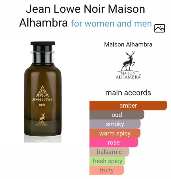 Jean Lowe Noir 100ml
جين لوي نوار من ميزون الهامبرا لطافة