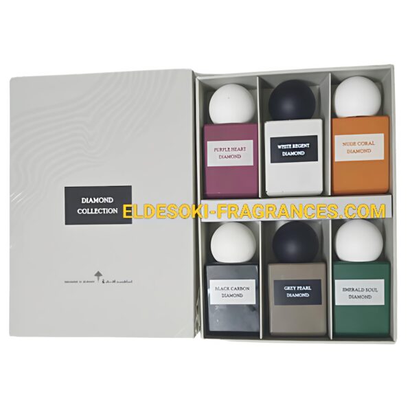 DIAMOND BOX 6*10ML Ibraq
بوكس الدايموند ٦ عطور *١٠ملي من ابراق