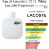 EAU DE LACOSTE L.12.12. WHITE BLANC MASTER SEALED
175ML
لاكوست وايت ماستر ١٧٥ملي