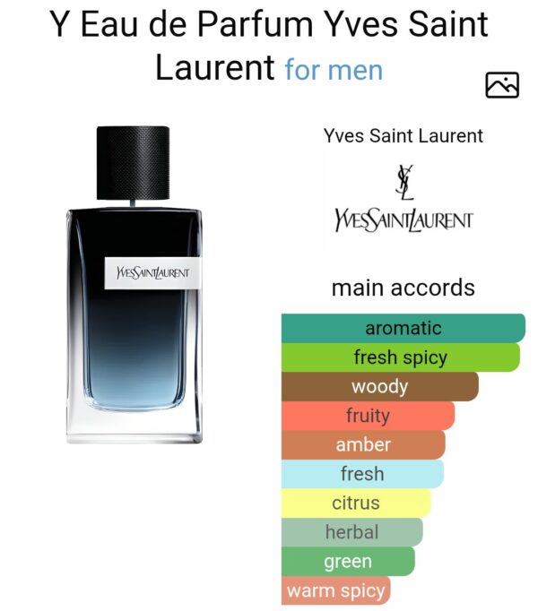 Y EDP Yves Saint Laurent 100ml
واي من ايف سان لوران او دو بارفم ١٠٠ملي