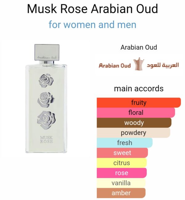 Musk Rose Arabian Oud 100ml
مسك روز من العربية للعود ١٠٠ملي