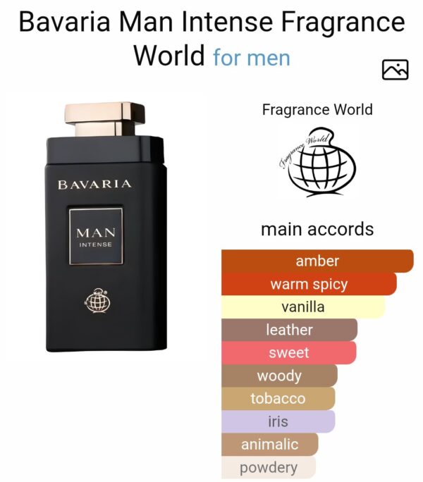 Bavaria Man Intense 100ml
بفاريا مان انتنس من فراجرانس وورلد