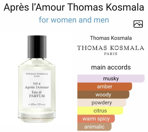No 4 Apres L'amour Thomas Kosmala 100ml
نوم فور ابري لامور من توماس كوزمالا