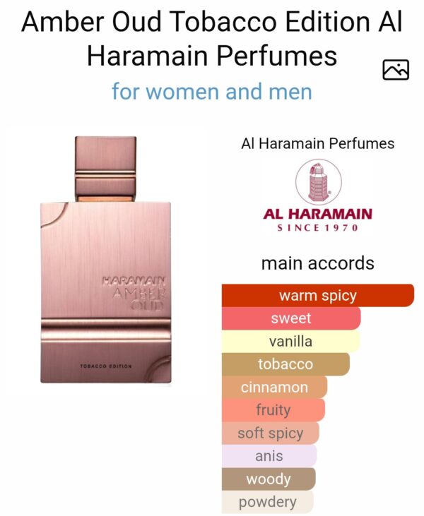 Al Haramain Amber Oud Tobacco Edition 100ml Tester Box Authentic
الحرمين عنبر عود توباكو اديشن ١٠٠ملي تستر بوكس