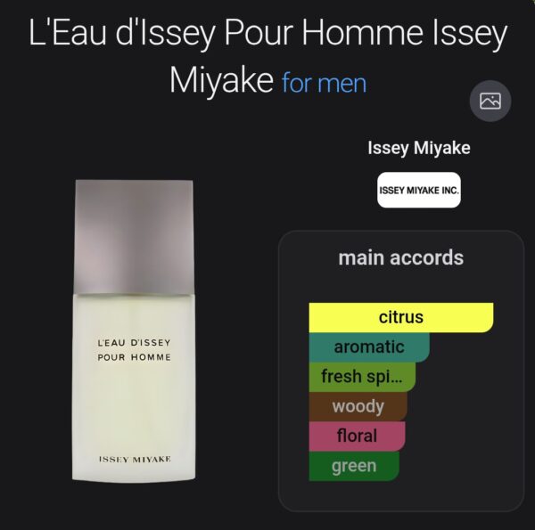 L'Eau d'Issey Pour Homme Issey Miyake EDT 125ml
لو ديسي بور اوم اي سي مياكي ١٢٥ملي