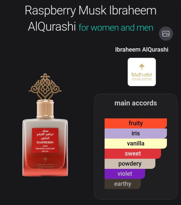Raspberry Musk Ibraq 75ml
مسك الراسبيري من ابراق ٧٥ملي
