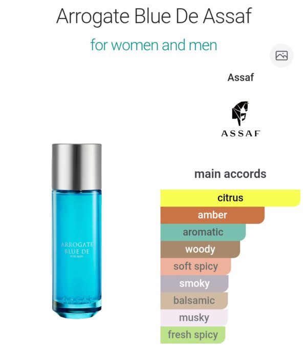 Arrogate Blue De Assaf 200ml
اروجيت بلو دي عساف ٢٠٠ملي
