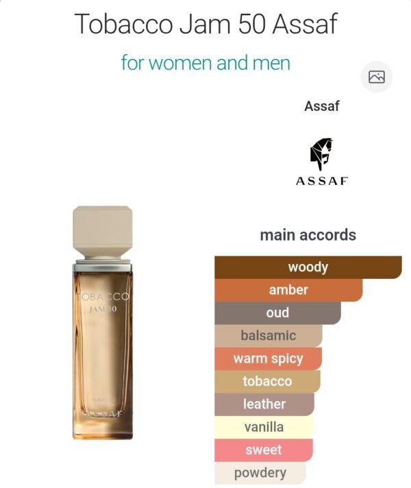 Tobacco Jam 50 Assaf 100ml
توباكو چام 50 من عساف ١٠٠ملي