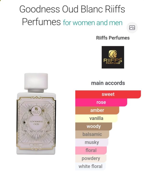 Goodness Oud Riffs 100ml
جودنس عود بلانش من ريفس ١٠٠ملي