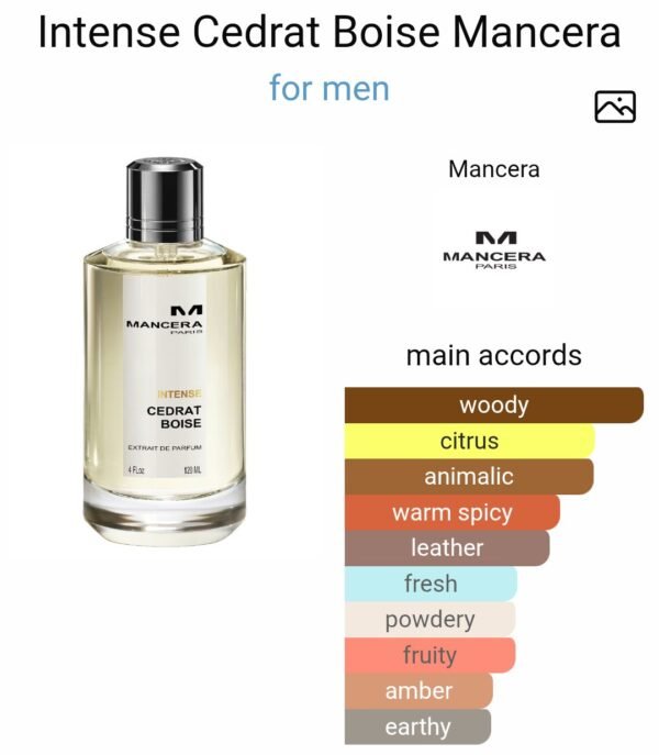 MANCERA CEDRAT BOISE INTENSE (120ML)
مانسيرا سيدرا بوازي انتنس (١٢٠ملي)