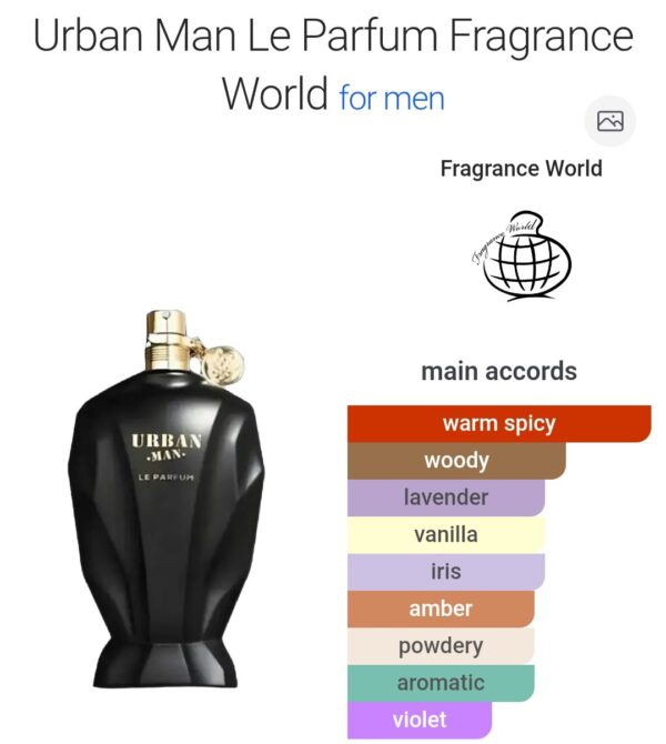 Urban Man Le Parfum 100ml
اربان مان لو بارفم ١٠٠ملي فراجرانس وورلد