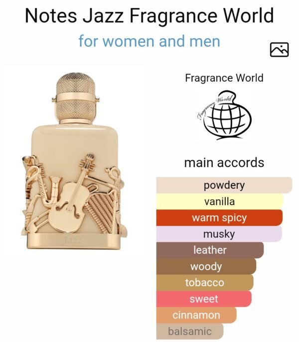 Notes Jazz 100ml
نوتس چاز من فراجرانس وورلد ١٠٠ملي