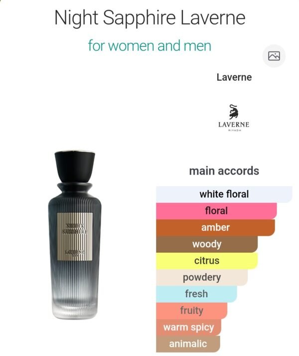 Night Saphire Laverne 200ml
نايت سفاير من لافيرن ٢٠٠ملي