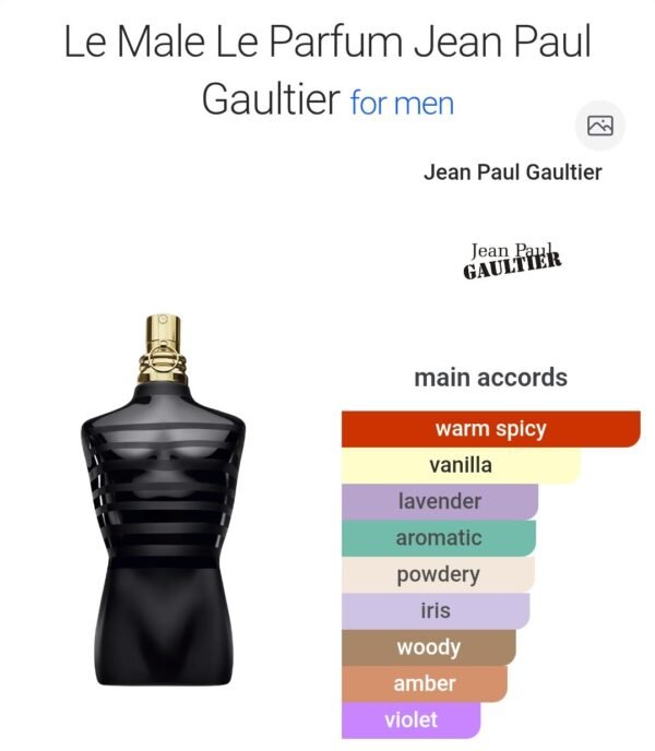 Le Male Le Parfum JPG 125ml
لومال لو بارفم من جين بول جوتيه ١٢٥ملي