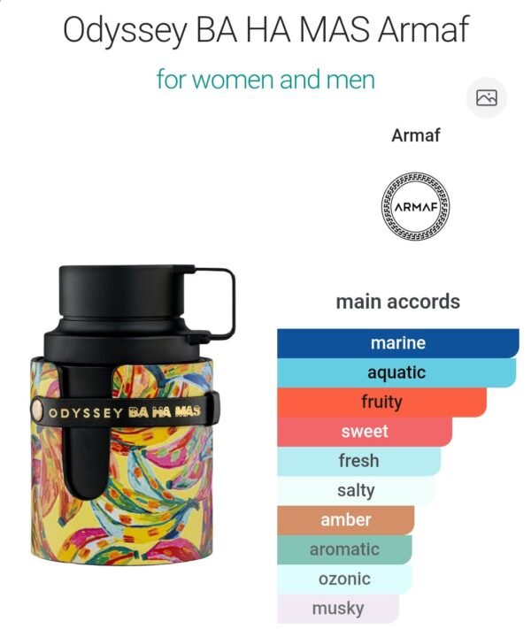 Odyssey Bahamas Armaf 100ml
اوديسي باهاماز من ارماف ١٠٠ملي