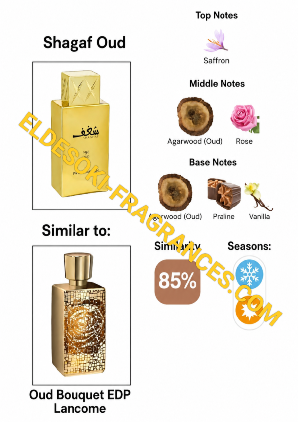 Shaghaf Oud 75ml
شغف عود ٧٥ملي من سويس اريبيان