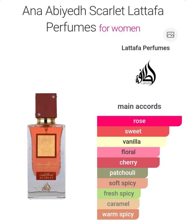Ana Abiyedh Scarlet 60ml
انا الابيض سكارليت ٦٠ملي من لطافة