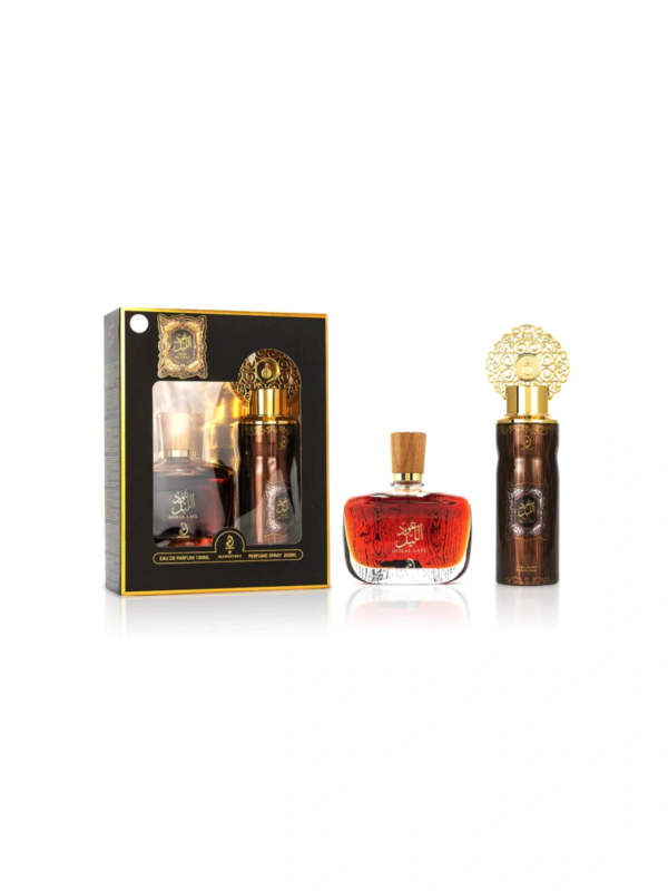 Oud Al Lail Gift Set
طقم عود الليل ( عطر + سبراي )