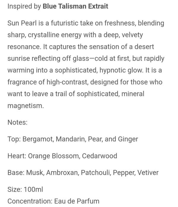 Sun Pearl Athena 100ML
صن بيرل ١٠٠ملي من اثينا