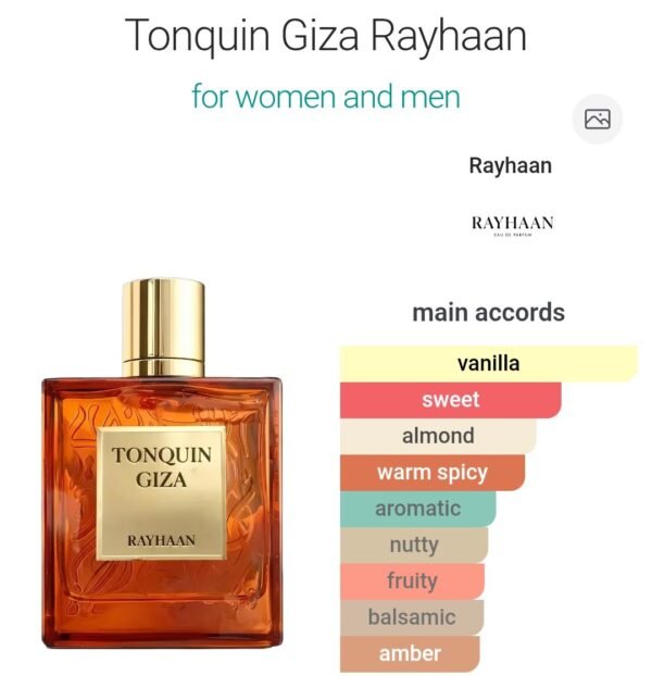 Rayhaan Tonquin Giza 100ml
ريحان تونكن جيزه ١٠٠ملي