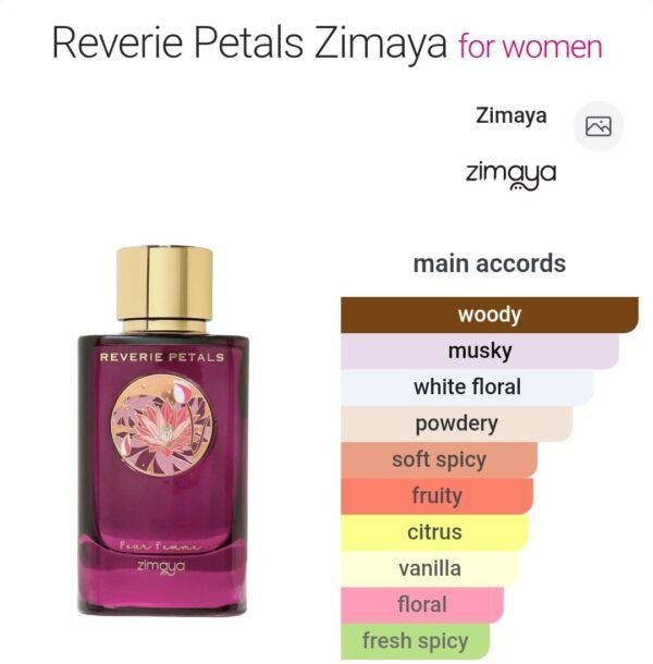 Reverie Petals 100ml Zimaya
ريفري بيتال ١٠٠ملي من زيمايا