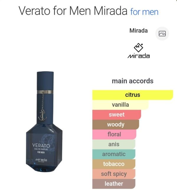 Verato For Men 100ML
فيراتو فور مين ١٠٠ملي من ميرادا
