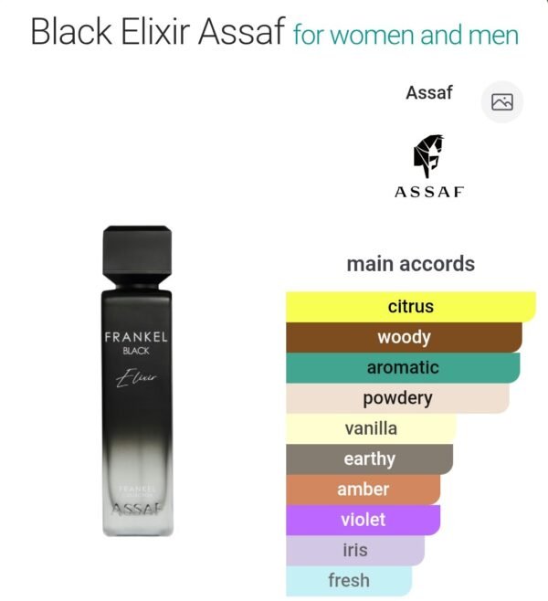 Frankel Black Elixir 200ML
فرانكل بلاك اليكزير من عساف ٢٠٠ملي