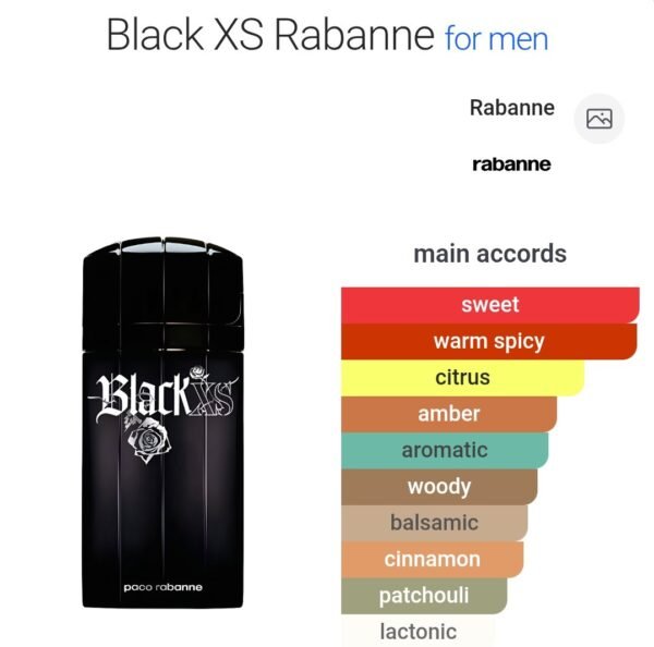 Black XS Rabanne EDT 100ml
بلاك اكس اس ١٠٠ملي من باكروبان