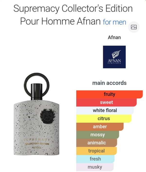 Supermacy Collectors Edition
سوبرماسى كوليكتور ايدشن ١٠٠ملي أفنان
