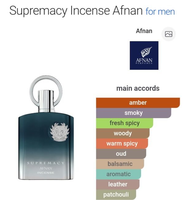 Supermacy Incense 100ml
سوبرماسي انسينس ١٠٠ملي من افنان