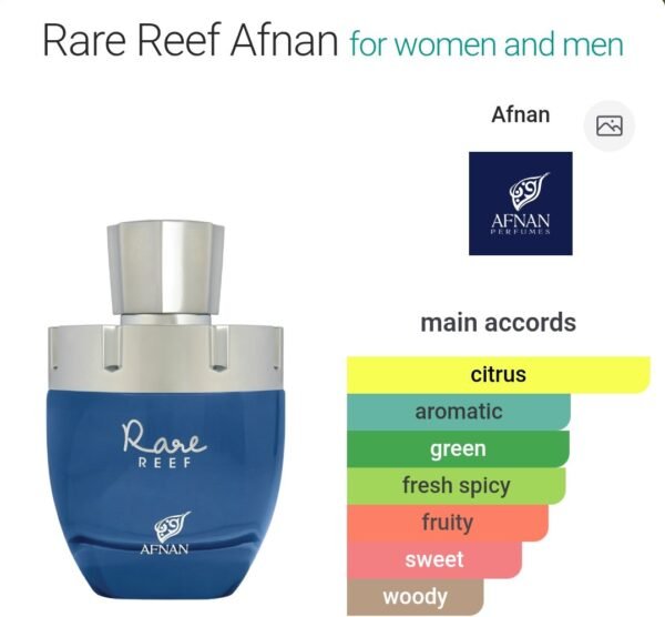 Rare Reef 100ml Afnan
رير ريف ١٠٠ملي من افنان