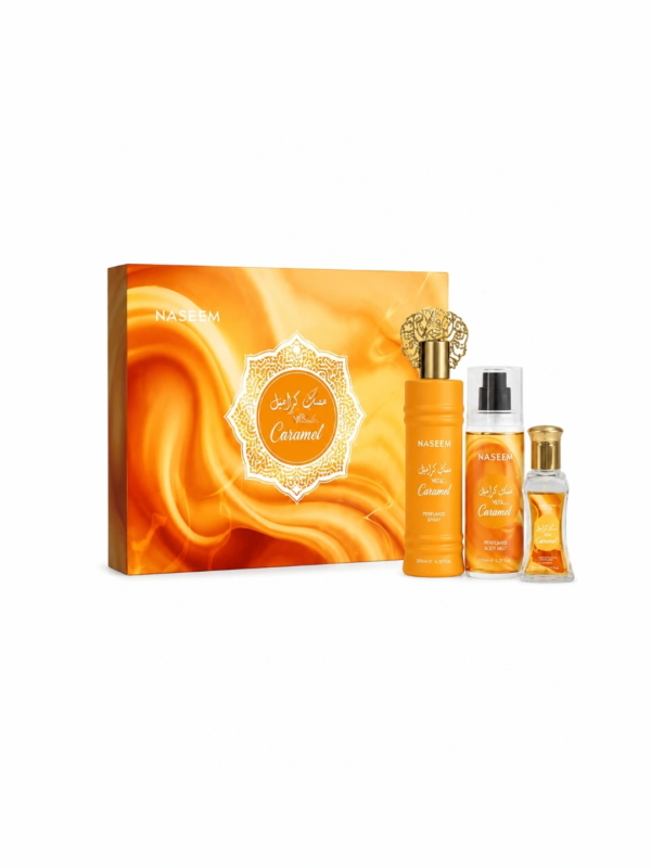 Naseem Caramel Set ( Perfume spray/Body mist/Oil )مسك الكاراميل