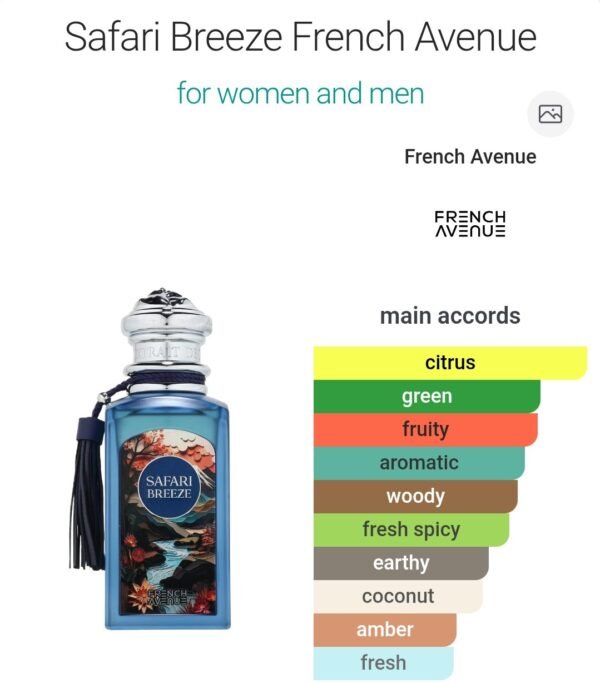 Safari Breeze 100ml
سفاري بريز ١٠٠ملي من فرينش اڤينو