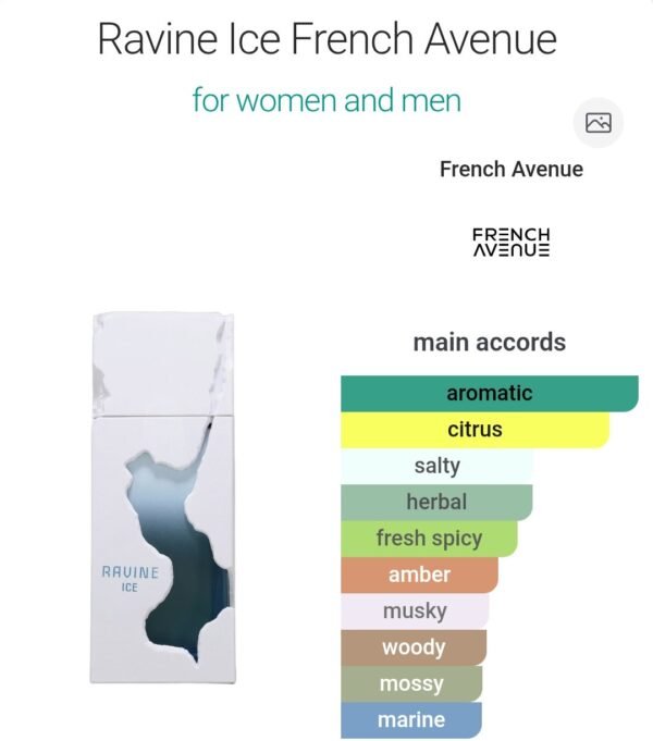 Ravine Ice 100ml French Avenue
ريڤن آيس ١٠٠ملي من فرينش اڤينو