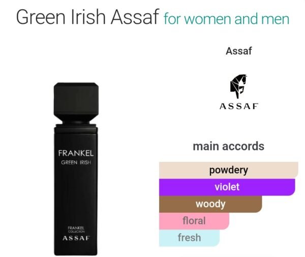 Green Irish Intense 100ml Assaf
جرين ايرش انتنس من عساف ١٠٠ملي