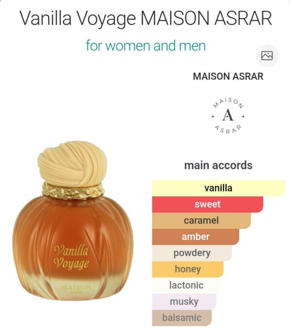 Vanilla Voyage 100ml Maison Asrar