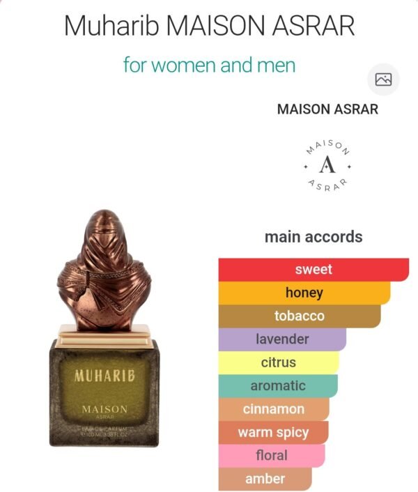 Muharib 100ml Maison Asrar
محارب ١٠٠ملي من ميزون اسرار