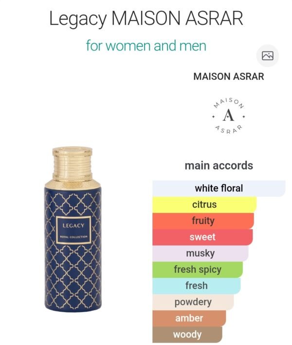 Legacy 100ml Maison Asrar
ليجاسي ١٠٠ملي من ميزون اسرار