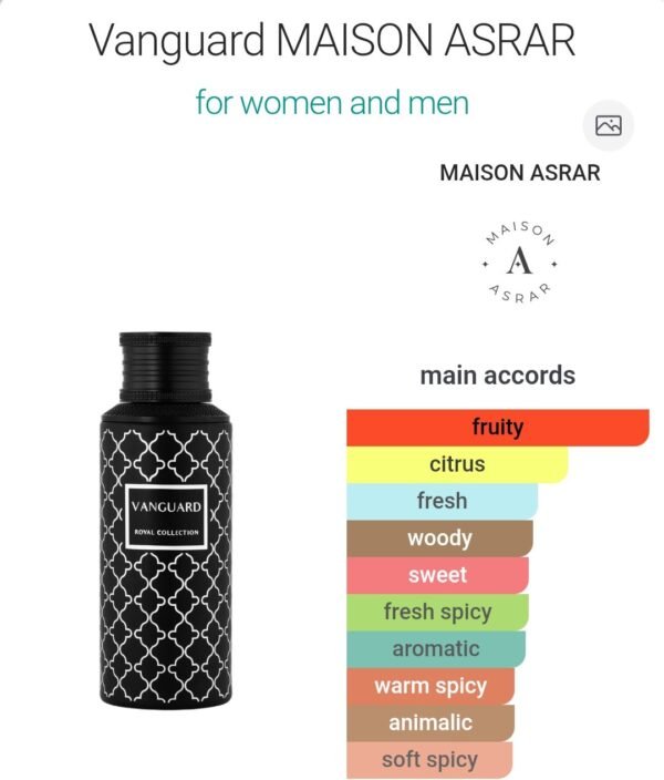 Vanguard 100ml Maison Asrar
ڤان جارد ١٠٠ملي من ميزون اسرار