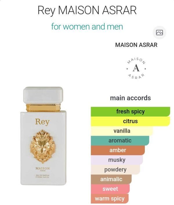 Rey 100ml Maison Asrar
راي ١٠٠ملي من ميزون اسرار
