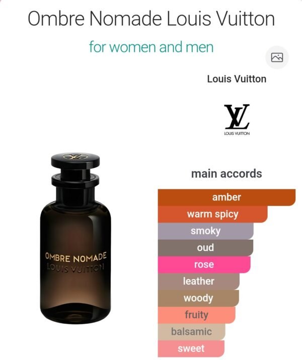 LV Ombre Nomade 100ml
لوي ڤيتون عنبر نوماد ١٠٠ملي