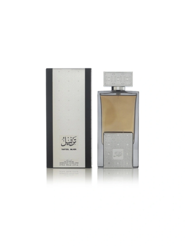 Tarteel Silver 75ml Arabian Oud
ترتيل سيلفر ٧٥ملي من العربية للعود