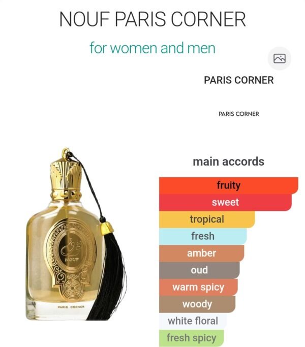 Nouf 100ml Paris Corner
نوف ١٠٠ملي من باريس كورنر