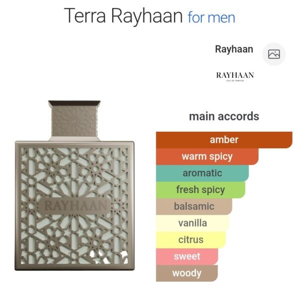 Rayhaan Terra 100ml
ريحان تيرا ١٠٠ملي